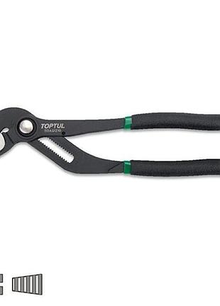 Клещи переставные 240 мм toptul 10" с кнопкой pro-series ddag1210