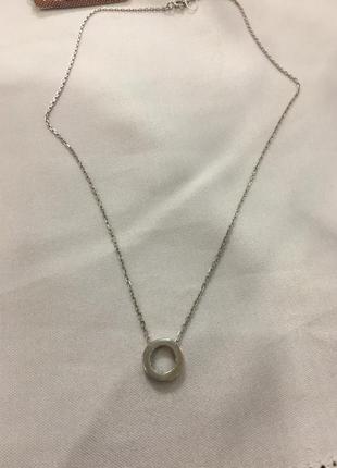 Колье серебряное