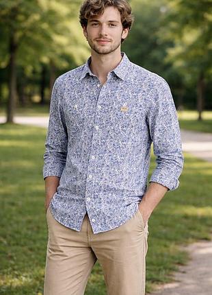 Denim & supply ralph lauren чоловіча сорочка в дрібну квітку розмір м