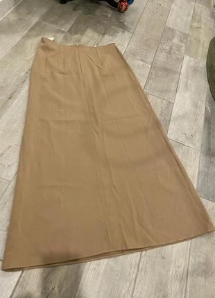 Anett-длинная бежевая юбка)юбка 🧡2 фото
