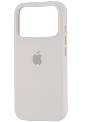 Чехол fiji silicone case для apple iphone 17 pro бампер накладка soft touch с микрофиброй stone