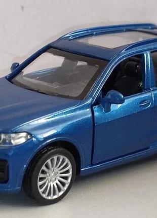 Детская машинка металлическая инерционная technodrive bmw x7 25027 1:32 синий