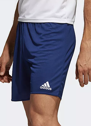 Синие мужские спортивные футбольные шорты adidas climalite размер s-m шорты для зала бега спорта фитнес parma 16 тренировочные шорты на резинке шнурок