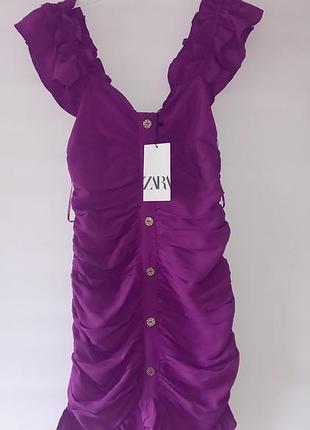 Платье драпировка zara 9