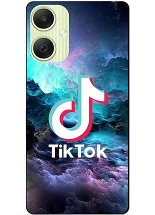 Силиконовый чехол бампер для samsung a06 с рисунком tik tok тик ток