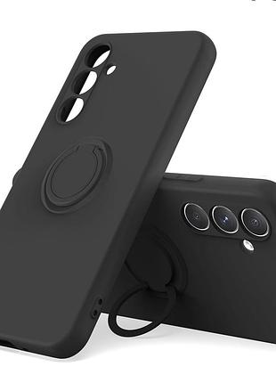 Чехол fiji holder ring для samsung galaxy a17 (a175 / a176) бампер с кольцом подставкой black