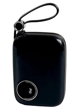 Power bank wuw y147 10000 mah с быстрой зарядкой pd27w и встроенными кабелями type-c/lightning black