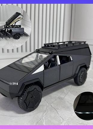 Детская машинка металопластик авто експерт gt-17369 tesla cybertruck + кухня на колесах 1:24 черный