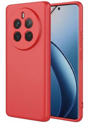 Чехол fiji full soft premium для realme 12 pro plus 5g (rmx3840) противоударный бампер с микрофиброй red