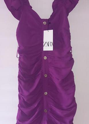 Платье драпировка zara 8