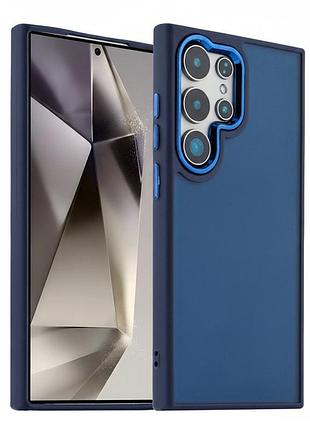 Чехол fiji lens для samsung galaxy s25 ultra (s938) бампер матовый с защитой блока камер blue