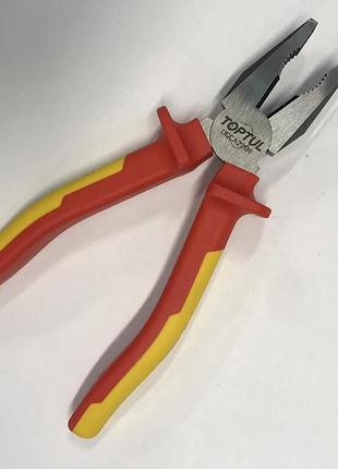 Плоскогубцы с изолированными ручками (пассатижи) 8" 1000v vde toptul dgca2208