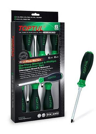 Набор отверток toptul 8 ед. pro-plus series gfe-0801