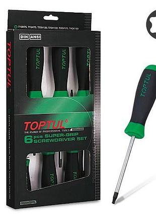 Набор отверток torx с отверстием t10-t40 6ед.toptul gaae0610