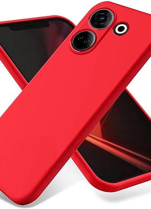 Чохол fiji full soft premium для tecno camon 20 (ck6 / ck6n) протиударний бампер з мікрофіброю red