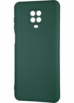 Чехол fiji full soft premium для xiaomi redmi note 9 pro max силикон бампер dark green