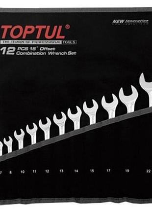 Набор рожково-накидных ключей toptul 12 шт. 6-22 hi-performance gpax1202