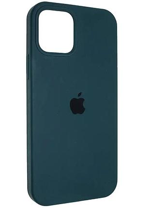 Чохол fiji silicone case для apple iphone 12 бампер накладка full soft midnight green