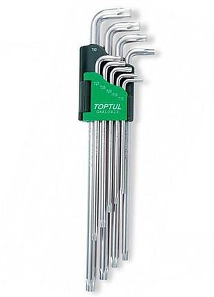 Г-образные ключи torx toptul t10-t50 9ед. супердлинные gaal0923