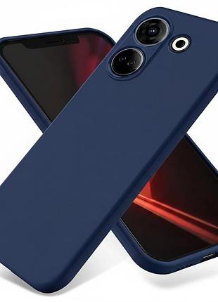 Чехол fiji full soft premium для tecno camon 20 pro (ck7n) противоударный бампер с микрофиброй dark blue