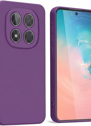 Чохол fiji full soft premium для xiaomi redmi note 14 pro протиударний бампер з мікрофіброю dark purple