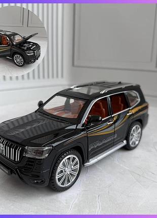 Дитяча машинка металева інерційна ap-2035 toyota land cruiser prado 1:24 чорний
