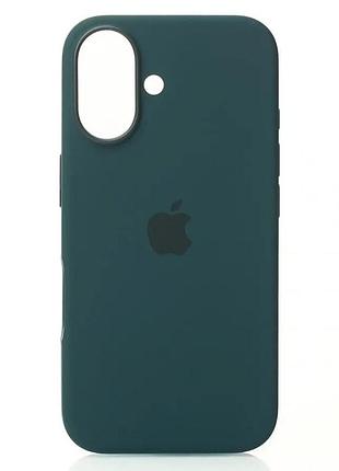 Чехол fiji silicone case для apple iphone 17 бампер накладка soft touch с микрофиброй midnight green