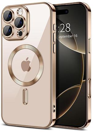 Чехол fiji chrome для apple iphone 16 pro max с magsafe и защитой камер brown
