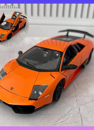 Дитяча машинка металева lamborghini 39300 lp670-4 rastar 1/24 помаранчевий