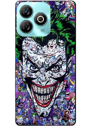 Чехол силиконовый бампер для zte nubia v60 design с рисунком джокер joker
