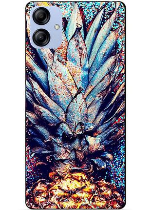 Силіконовий бампер чохол для samsung a04e з малюнком ананас