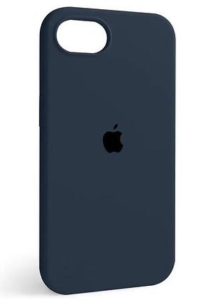 Чехол fiji silicone case для apple iphone 17e бампер накладка soft touch с микрофиброй dark blue