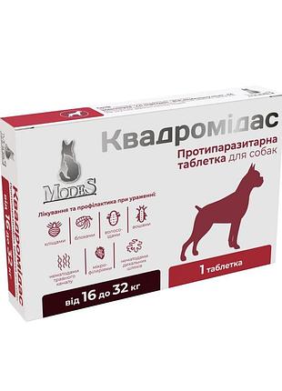 Квадромидас (аналог симпарика трио)противопаразитарные таблетки для собак 8-16 кг, 0,8 г