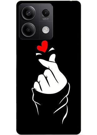 Силіконовий чохол бампер для xiaomi redmi note 13 4g з малюнком знак кохання
