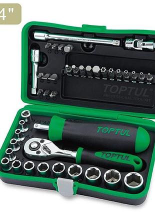 Набор торцевых головок 1/4" профессионального класса 41шт toptul gadw4101