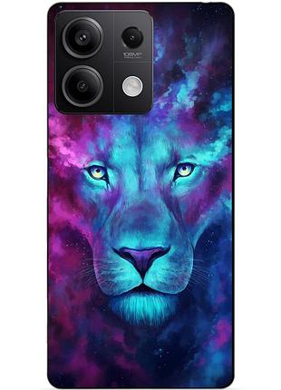Чехол силиконовый бампер для xiaomi redmi note 13 4g с рисунком космический лев