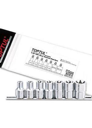 Набір головок torx на планці toptul 1/2" e10-e24 7ед. gaag0704