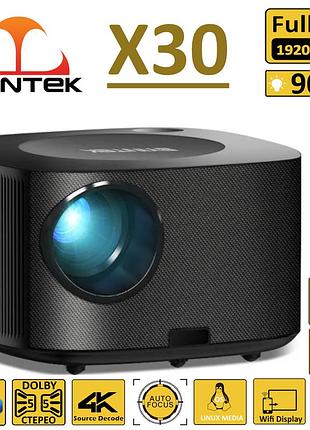 Проєктор byintek x30 4k wi-fi автофокус linux smart tv телевізор домашнього кінотеатру netflix приставка xbox ps5