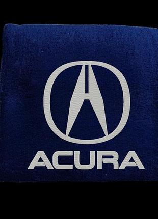 Полотенце с вышивкой махровое банное 70*140 темно-синий автомобилисту акура acura 00451