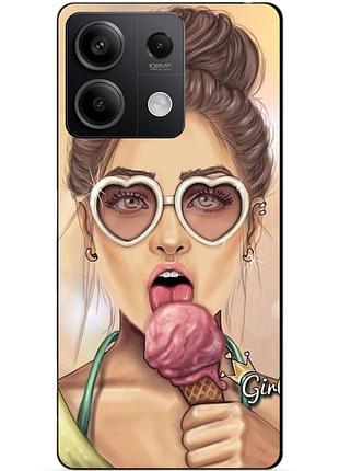 Силіконовий чохол бампер для xiaomi redmi note 13 4g з малюнком морозиво
