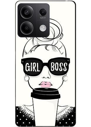 Силіконовий чохол бампер для xiaomi redmi note 13 4g з малюнком girl boss