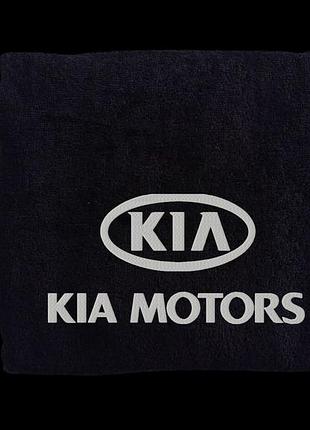 Полотенце с вышивкой махровое для лица 50*90 черный автомобилисту киа kia motors 00451