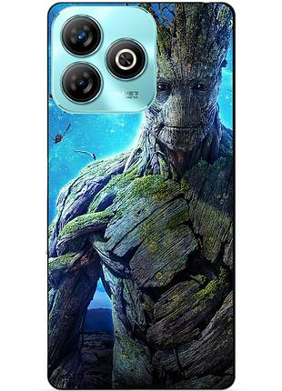 Чехол силиконовый бампер для zte nubia v60 design с рисунком грут groot стражи галактики