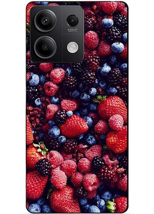 Чехол силиконовый бампер для xiaomi redmi note 13 4g с рисунком ягоды