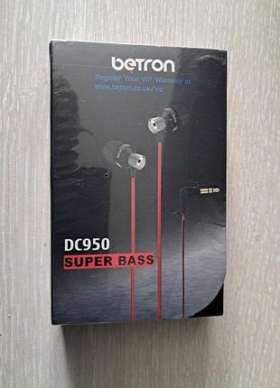 Наушники betron dc950 super bass. новые упакованные