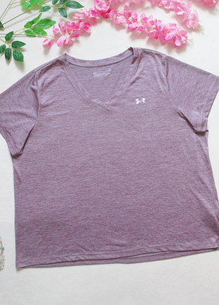 Фирменная спортивная футболка батал under armour оригинал 💜🌺💜
