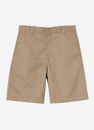 Чоловічі шорти carhartt wip craft short у бежевому кольорі