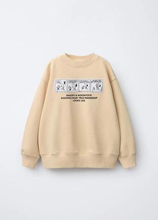 Новий світшот zara зі snoopy для дівчинки