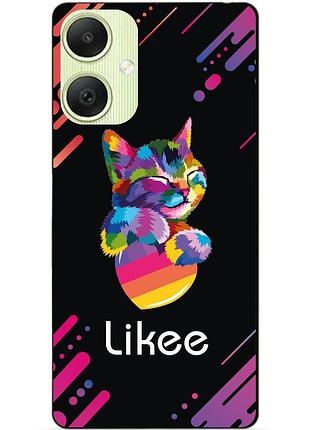 Силиконовый чехол бампер для samsung a06 с рисунком likee лайки
