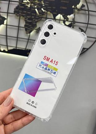 Чохол з посиленими кутами для samsung a15,прозорий кейс для телефону самсунг а15